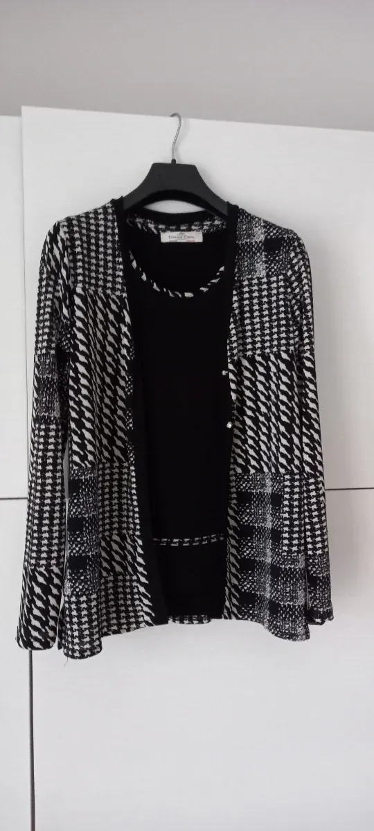 Twin set elegante nero/bianco