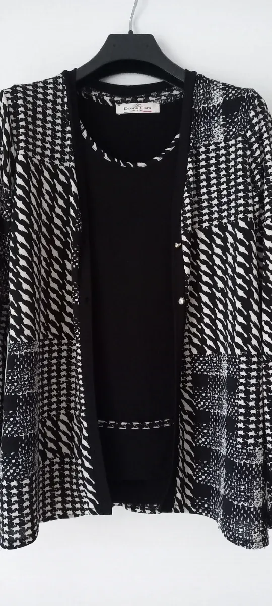 Twin set elegante nero/bianco