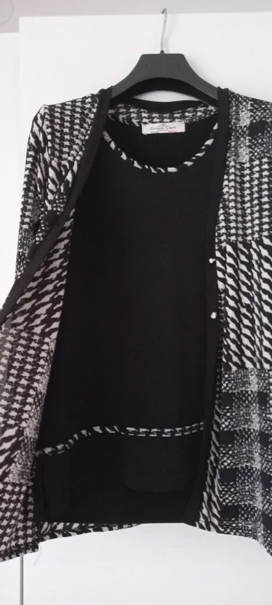 Twin set elegante nero/bianco