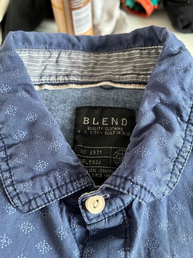 3Camisa Hombre Dockers Talla M Cuadros Marrón y az