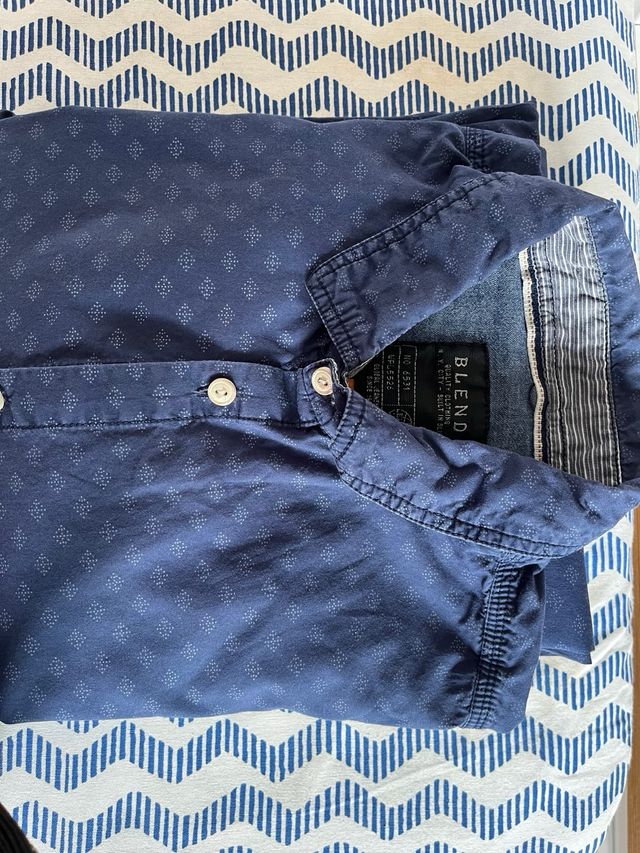 3Camisa Hombre Dockers Talla M Cuadros Marrón y az