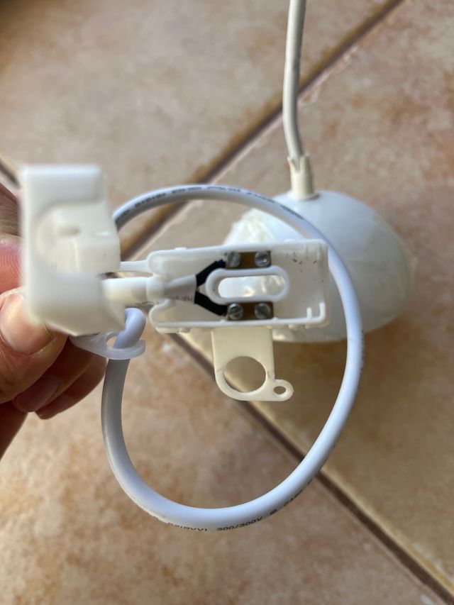 Lámpara colgante balón blanca