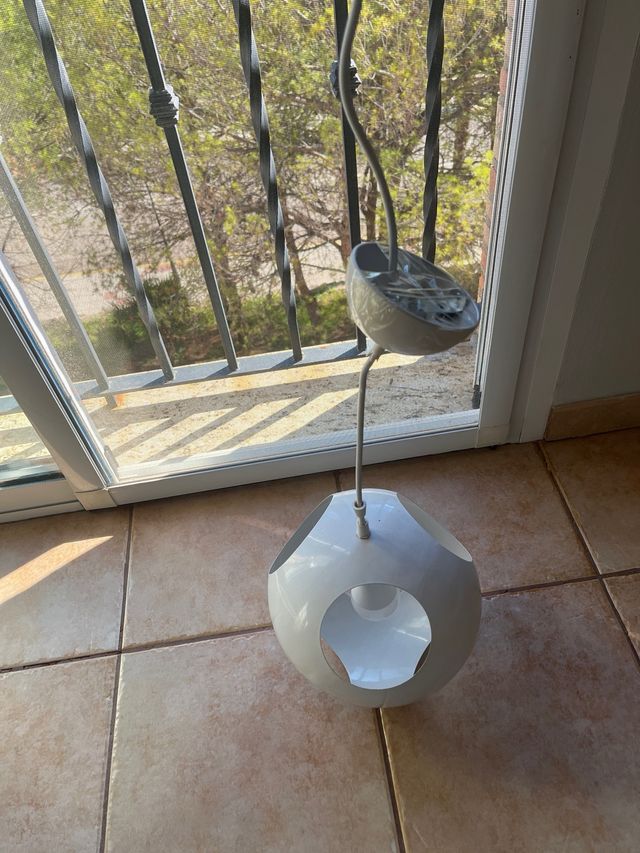 Lámpara colgante balón blanca