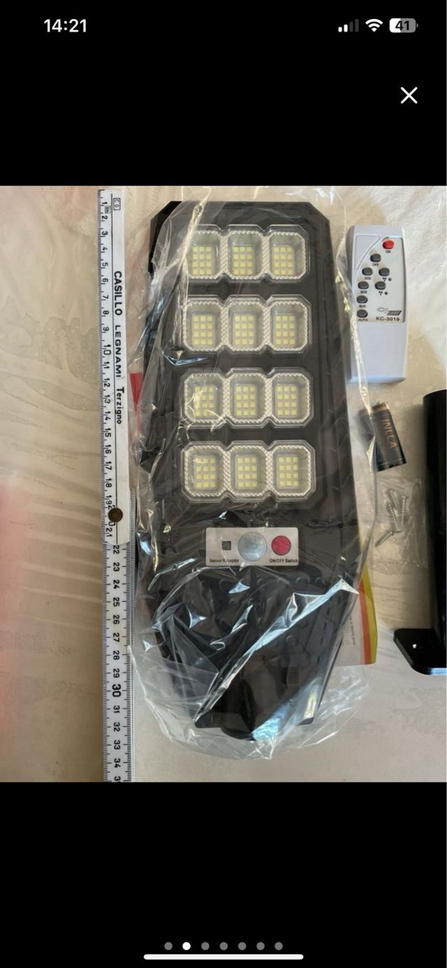 4 Lampioni Solari 144 LED 200W
