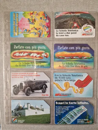 Lotto 24 schede telefoniche vintage
