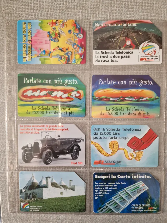 Lotto 24 schede telefoniche vintage