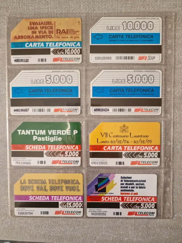 Lotto 24 schede telefoniche vintage