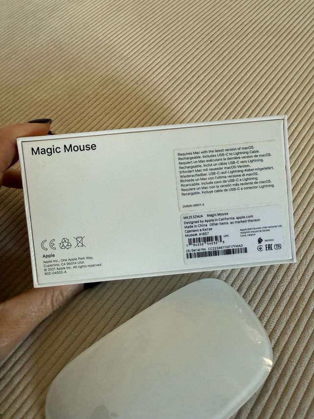 Apple Magic Mouse Plata y Blanco