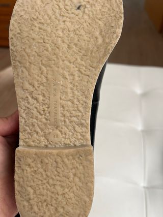 Zapatos Zara Talla 38 Negro Charol