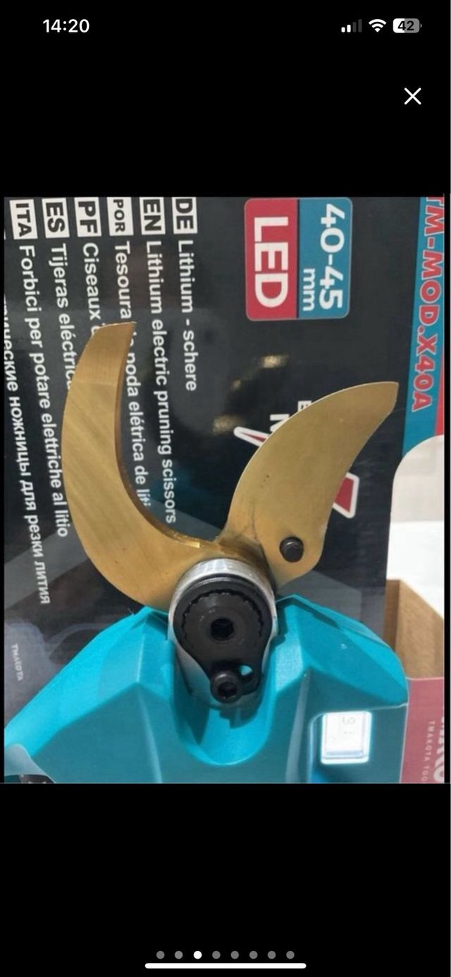 Cesoia professionale 45 mm 68V + lama ricambio