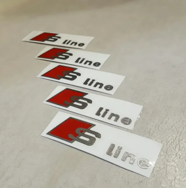 Adesivos Metálicos Audi S Line 5 Unidades