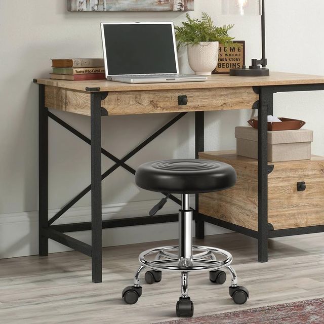 Sgabello con Ruote Regolabile in Altezza 49-64 cm