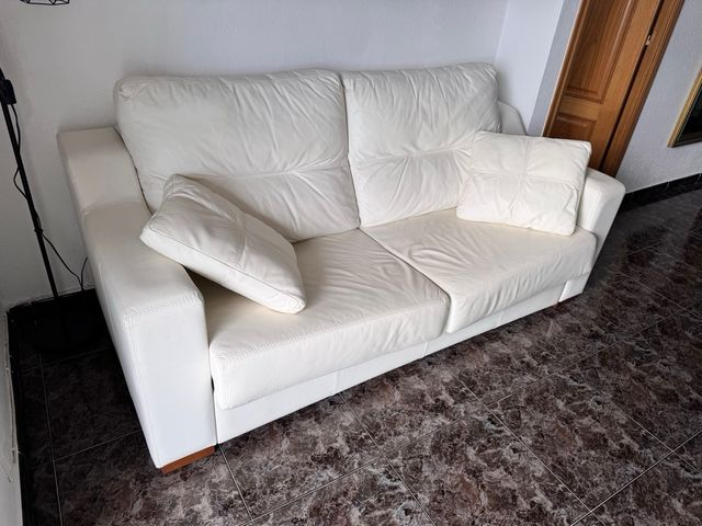 Sofá Cama Piel Blanco
