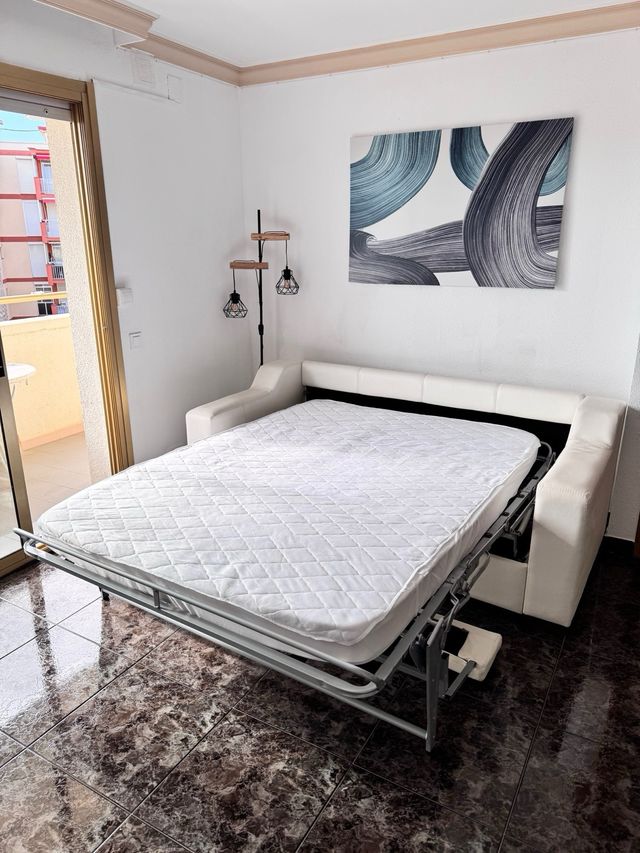 Sofá Cama Piel Blanco