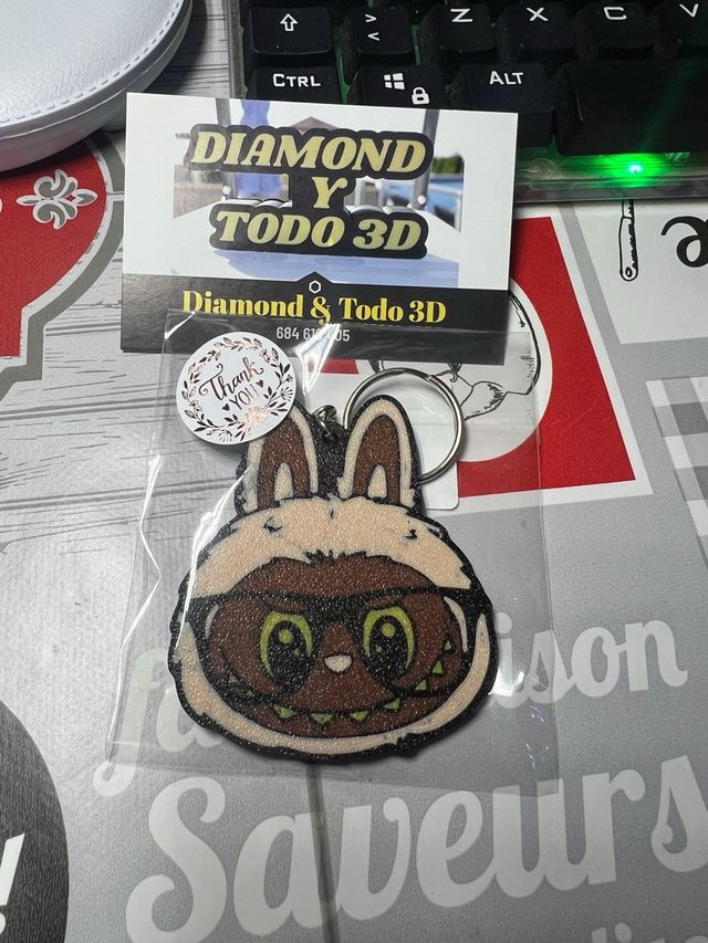 Llavero 3D Personalizado Diamond-Todo3D.com
