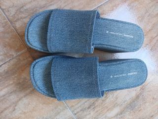 Sandalias de mezclilla con plataforma
