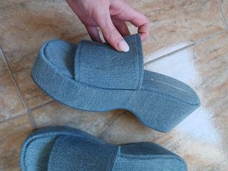 Sandalias de mezclilla con plataforma