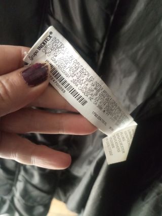 Plumas largo acolchado Zara negro talla XS/S