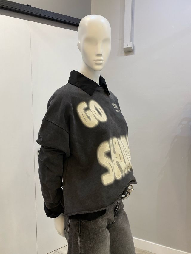 Sudadera oversize con estampado