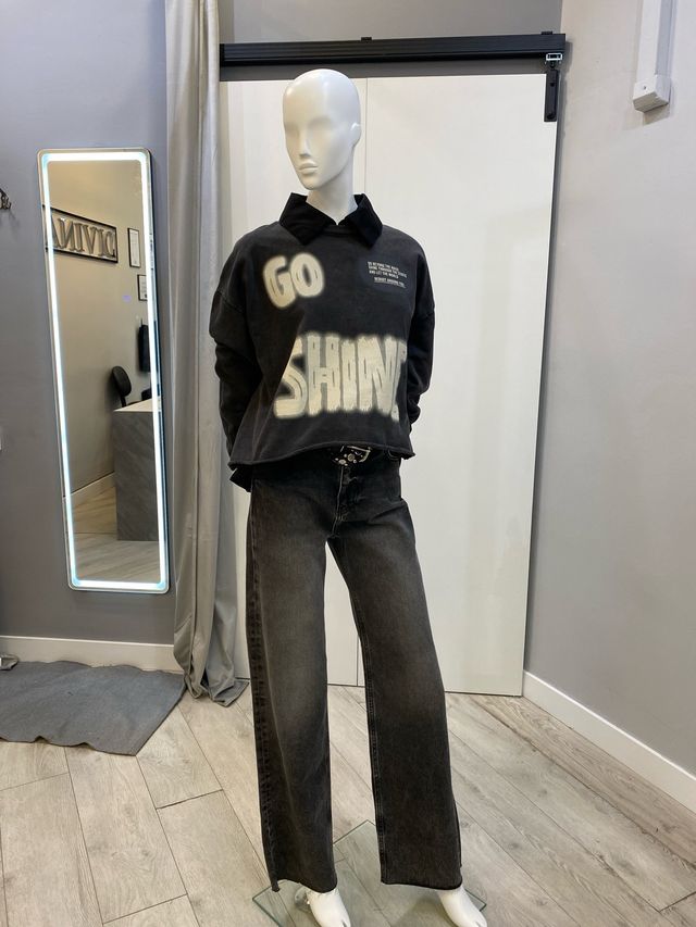 Sudadera oversize con estampado