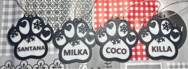 Adornos Navideños Huella 3D Personalizados