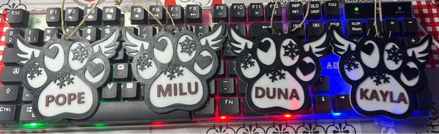 Adornos Navideños Huella 3D Personalizados