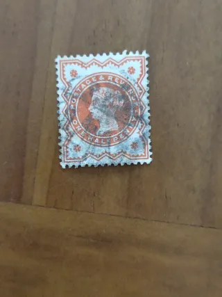 Sello Reina Victoria 1/2 Penny