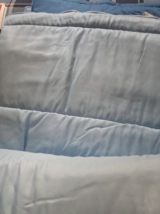 Piumone matrimoniale in microfibra blu