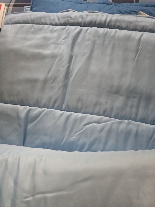 Piumone matrimoniale in microfibra blu