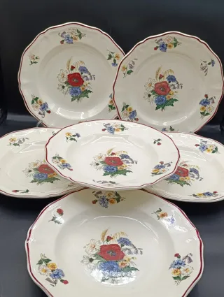 Platos Sarreguemines Agreste Flores