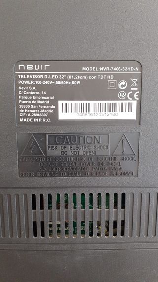 Televisor Nevir Negro
