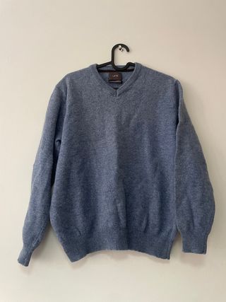 Jersey Unit azul cuello pico