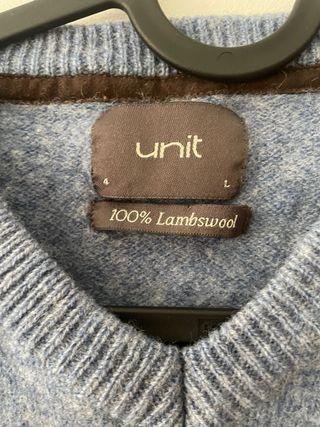 Jersey Unit azul cuello pico