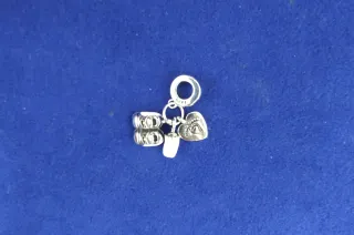 Charm Bebé Huella Biberón Zapatos pulsera Pandora