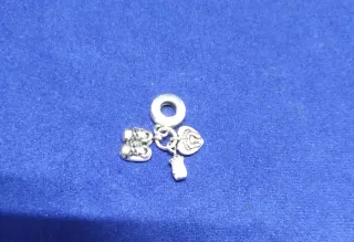 Charm Bebé Huella Biberón Zapatos pulsera Pandora