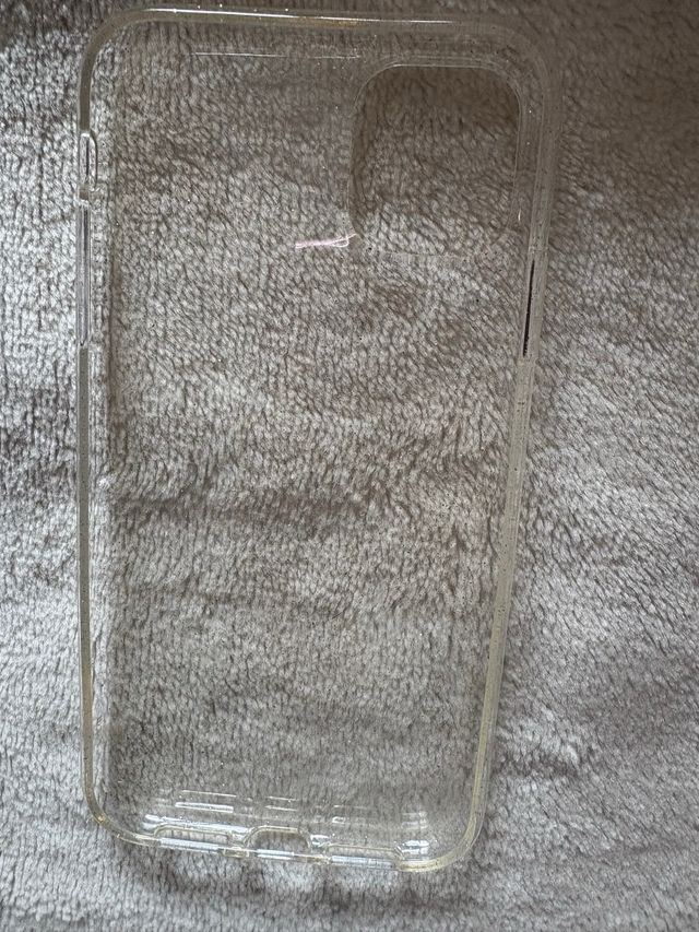 Cover iPhone 11 Viola Glitter + Trasparente