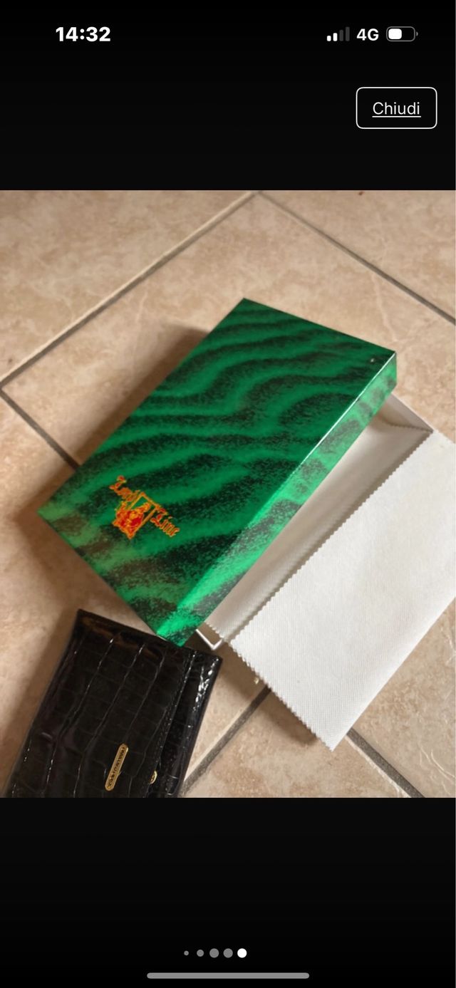 Portafoglio donna coccodrillo nero