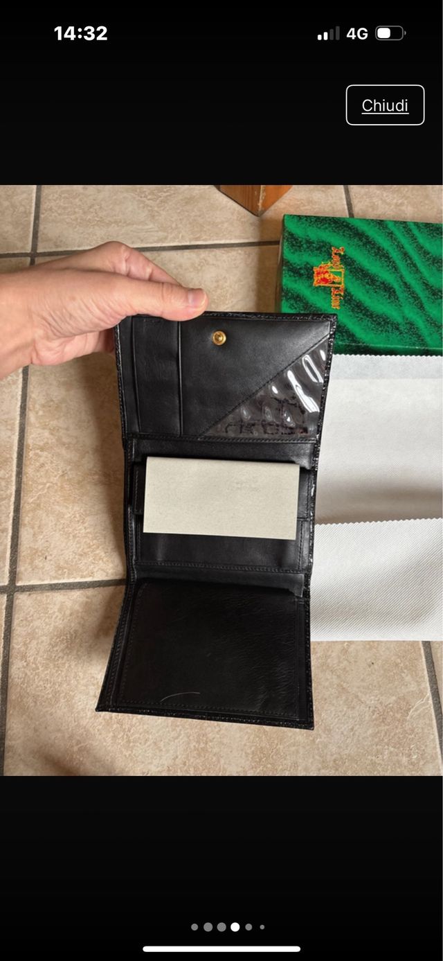 Portafoglio donna coccodrillo nero