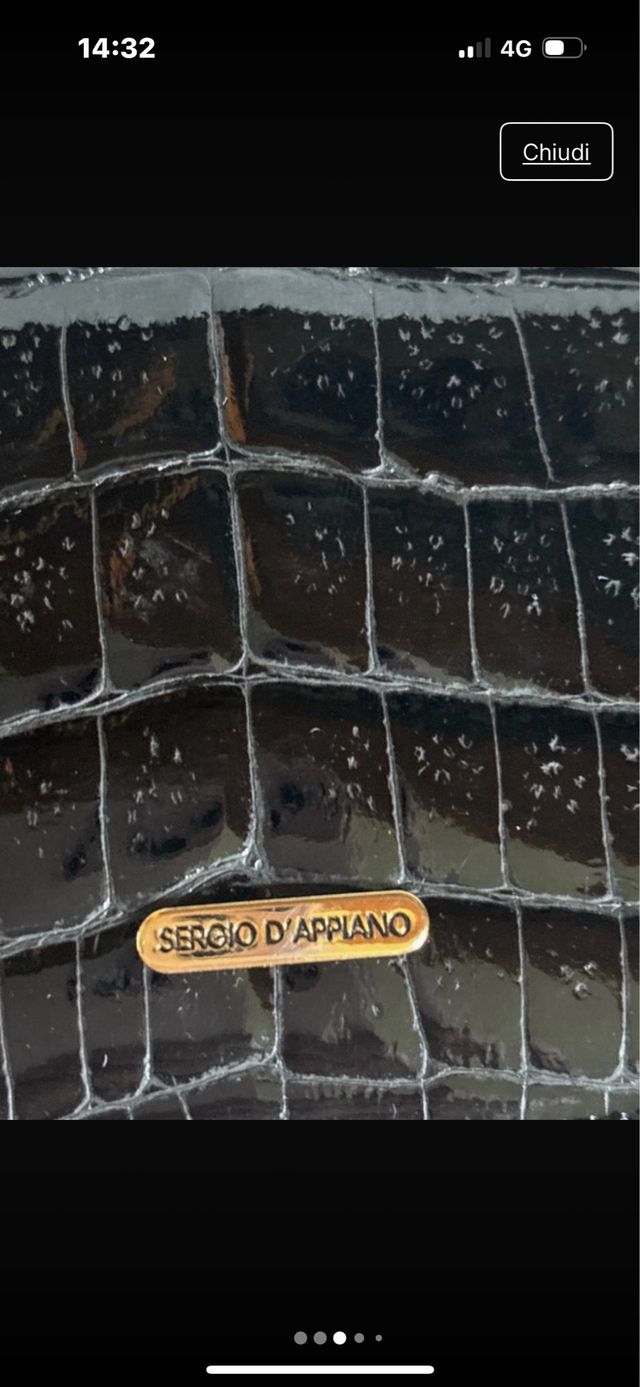 Portafoglio donna coccodrillo nero