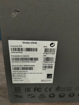 Mini PC ASUS VivoMini VM45 4/64GB SSD Win10