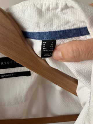 CAMISA CORTEFIEL BLANCA CON CODERAS.