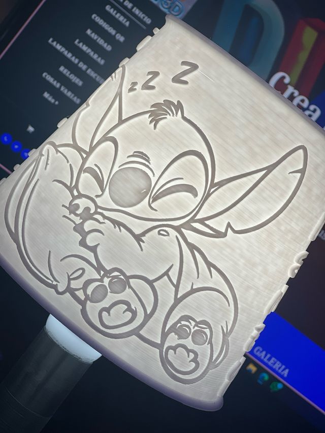 Lámpara Mesita Noche Stitch 3D