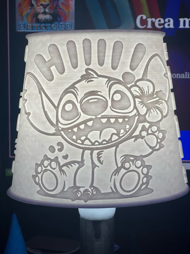 Lámpara Mesita Noche Stitch 3D