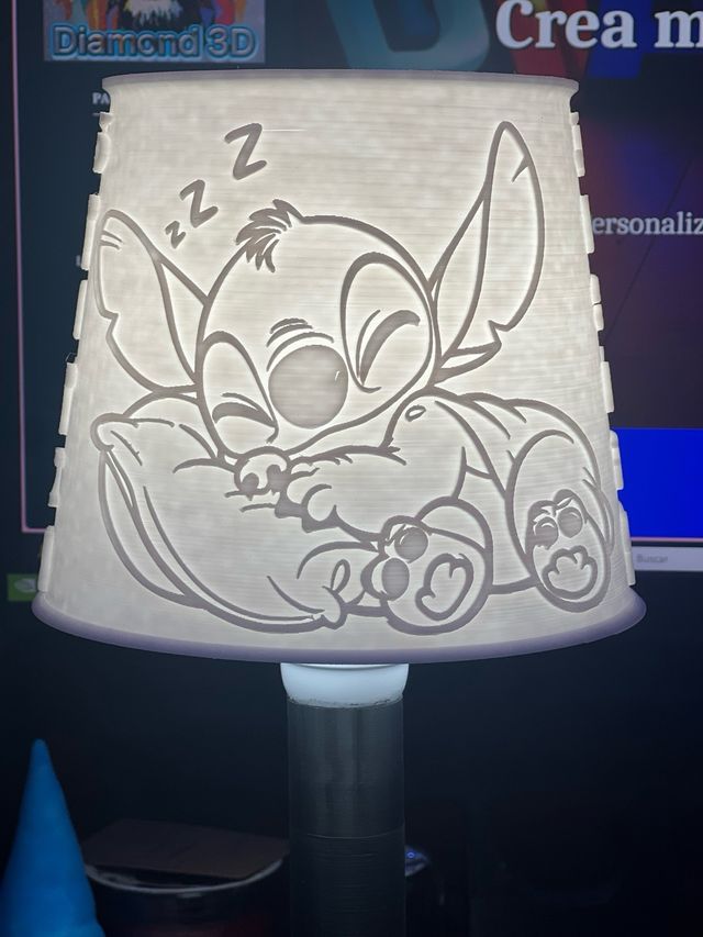 Lámpara Mesita Noche Stitch 3D