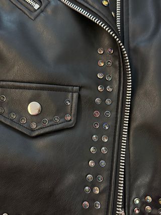 Chaqueta Biker Zara Tachuelas Talla S