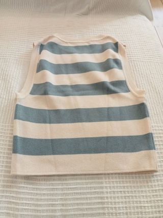 Top Zara rayas azul y blanco verano