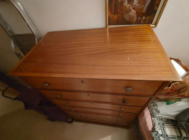 Cómoda 7 cajones madera