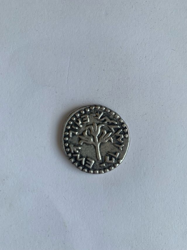 Moneda Antigua Plata Árbol Vida Judea