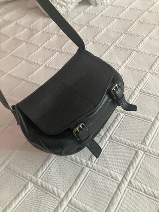 Bolso Piel Negro Zara