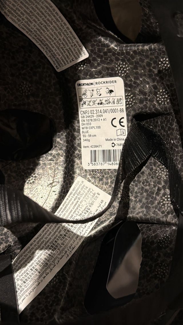 Casco Bicicleta Rockrider Nero